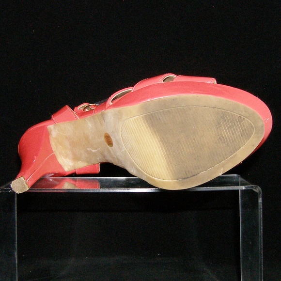 G by Guess 'Habanra' coral strappy platform 8.5M - Picture 6 of 8